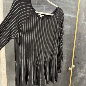 Milano Black and Silver Women's Blouse